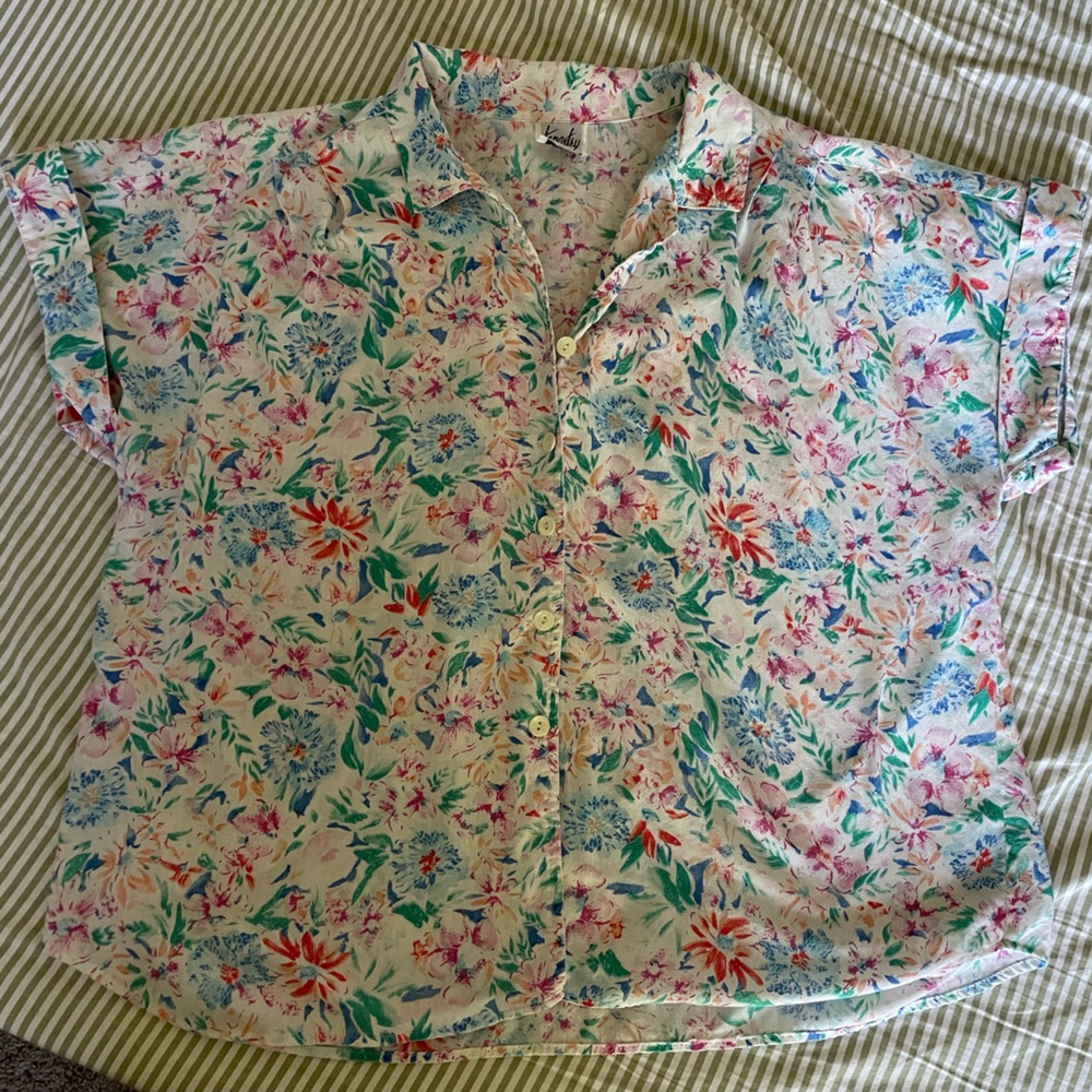 Vintage Floral Button-Up Shirt - Tapestry brand
